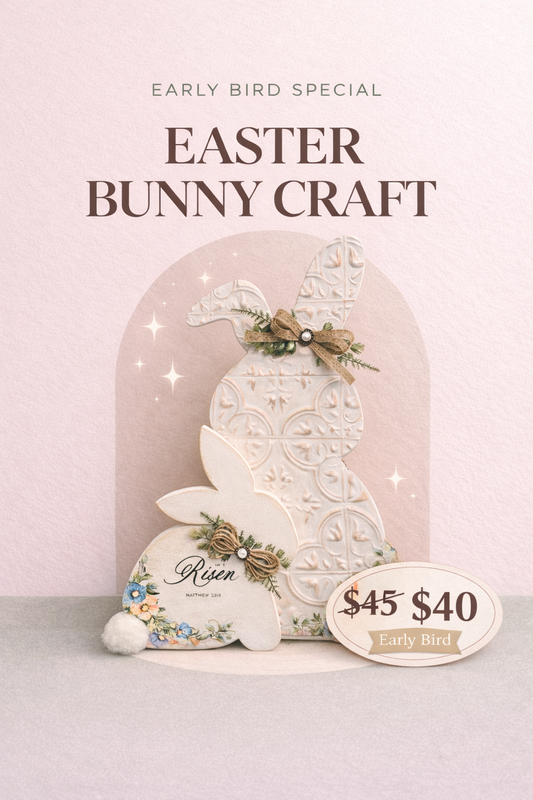 Wooden Easter Bunny Set Craft Night